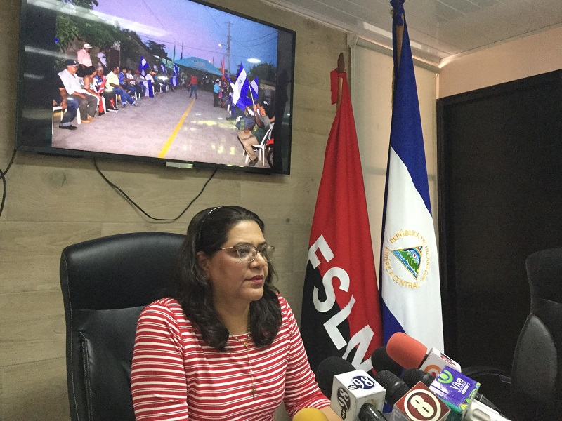 Compañera Guiomar Irías, presidenta ejecutiva del Instituto Nicaragüense de Fomento Municipal