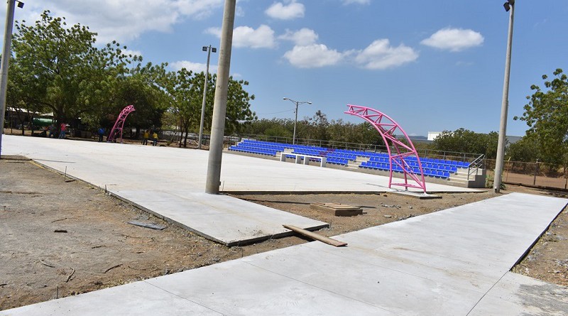 Adelante van las obras de lo que será el parque  familiar  de Ciudad Sandino