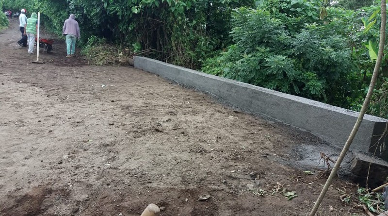 Gobierno local de Ticuantepe junto a las familias de la comunidad Las Dispersas inaugurará un muro de contención de 87 metros
