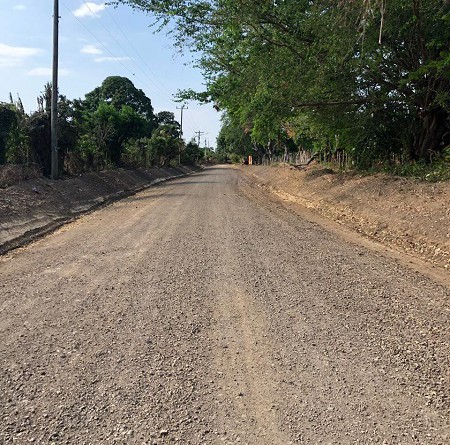 En Buenos Aires la alcaldía mejoró 20 kilómetros de caminos rurales en las comunidades Tolesmayda (en la foto) y El Menco con una inversión de un millón 600 mil córdobas