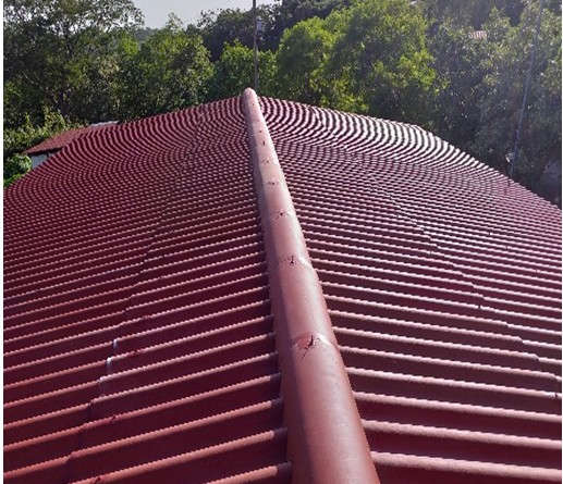 Rehabilitación  de cubierta de techo de  la escuela San José de Acoto en El Crucero