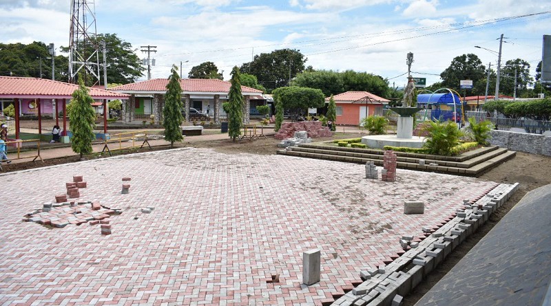 Obras de mejoras en la Plaza Padre Miguel en En Ciudad Sandino.El  gobierno local invirtió un millón 914 mil 940 córdobas.