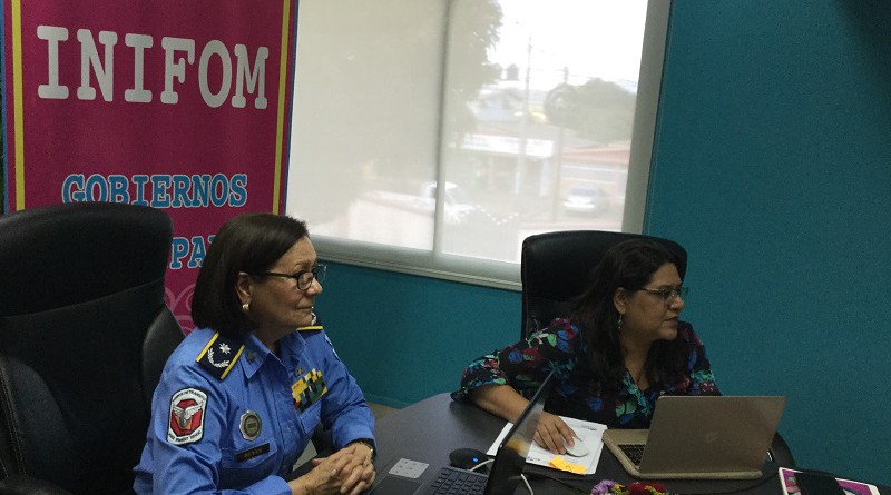 Comisionada General, Vilma Reyes , Jefa de Tránsito Nacional y Guiomar Irías, Presidenta Ejecutiva de Inifom