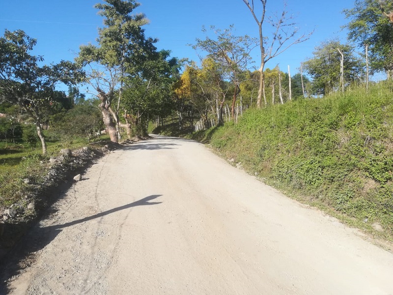 Camino de la comunidad Los Guásimos en Matagalpa  con  ocho kilómetros rehabilitados