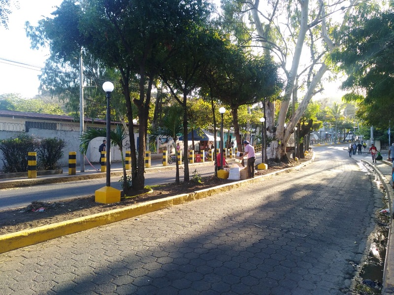 Bulevar embellecido en Matagalpa