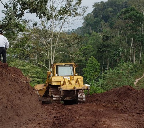 ruta rural Jilguero-Las vegas en San José de Bocay donde se mejoraron 5 kilómetros de caminos