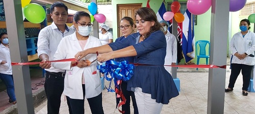 Inauguración del centro de salud Sócrates  Sandino de San Marcos
