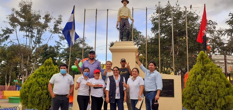Parque municipal con l estatua del Héroe Nacional Benjamín Zeledón
