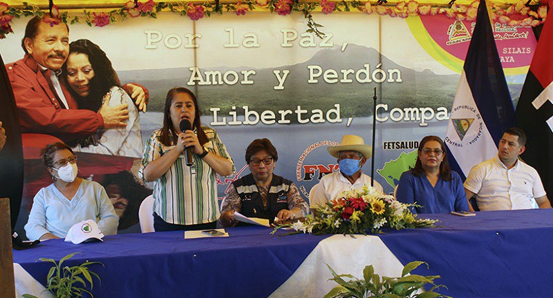 La alcaldesa Janina Noguera expuso el gran beneficio que proporcionará el nuevo hospital como parte de la restitución de derechos reivindicados por el gobierno del FSLN, mismos  que fueron conculcados por los gobiernos neoliberales, que  jamás invirtieron en salud. 