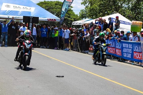 Competencia 1/4 de milla moto velocidad en La Paz Centro