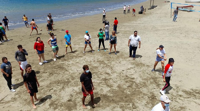 Jornada deportiva de playa en San Juan del Sur en voleibol y  resistencia física integral