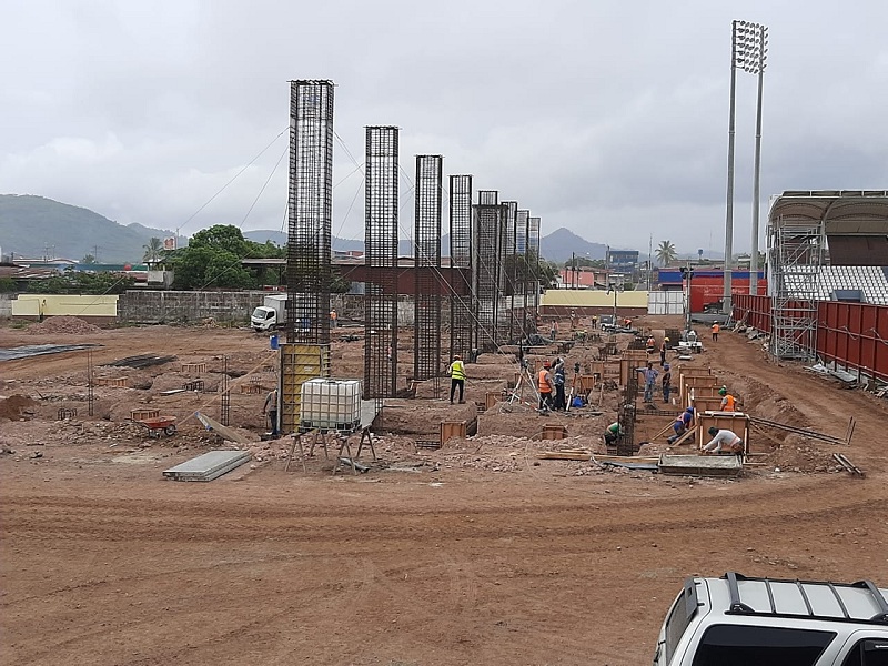 Obras en el estadio Independencia de Estelí