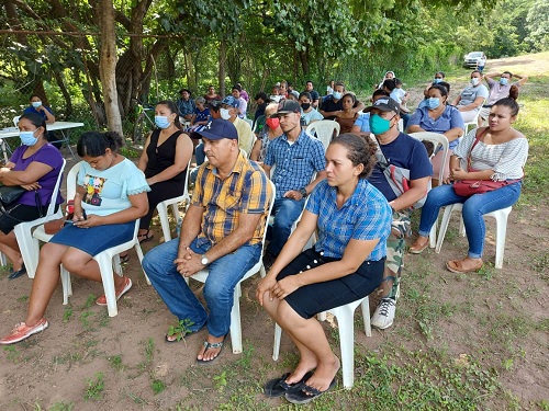 Protagonistas de la comunidad Mina El Limón en Larreynaga
