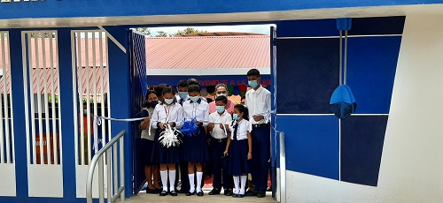Inauguran mejoras en centro escolar Salomón Ibarra en San Juan del Río Coco 