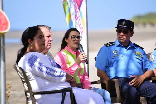Dania Martínez, alcaldesa de Somoto, Ramón Rodríguez director del TNRD, Fania Peralta del Mefcca , y Comisionado General Fernando Borge, Segundo Jefe de la Policía de Managua,