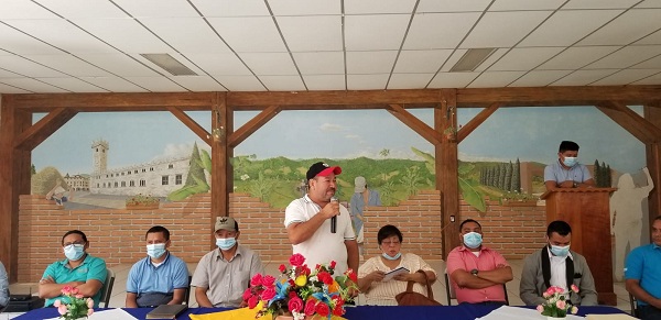 El alcalde Jerman Vargas Torres en el lanzamiento de la escuela municipal de oficios de Waslala