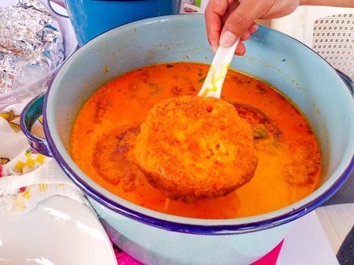 Sopa de queso elaborada en el festival gastronómico sabores de Cuaresma en El Sauce